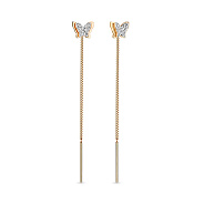 Золоті сережки ланцюжки (арт. 110822)