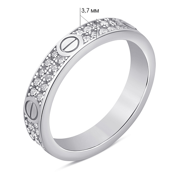 Серебряное кольцо с фианитами (арт. 7501/4095) – изображение 2