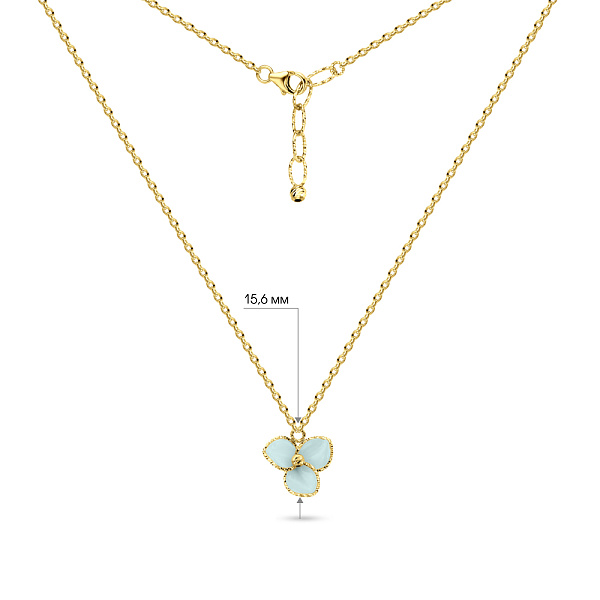 Колье из желтого золота Francelli с керамикой (арт. 352368жкмг) – изображение 3