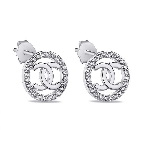 Серьги-пусеты из серебра (арт. 7518/6388) – изображение 1