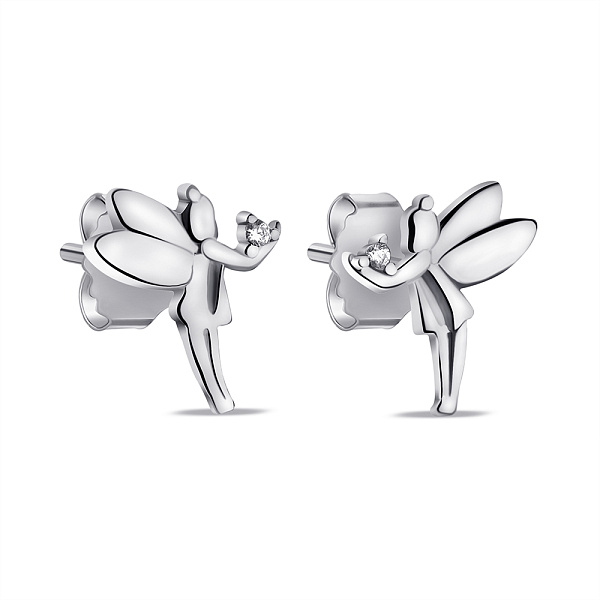 Серебряные серьги Фея с фианитами (арт. 7518/6923) – изображение 1