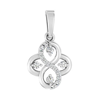 Подвеска из белого золота с бриллиантами (арт. П011429015б)