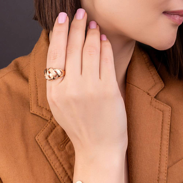 Золотое кольцо Звенья (арт. 156222м) – изображение 2