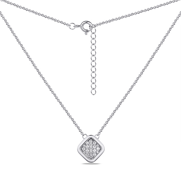 Колье из серебра с россыпью фианитов (арт. 7507/1267Кол) – изображение 2