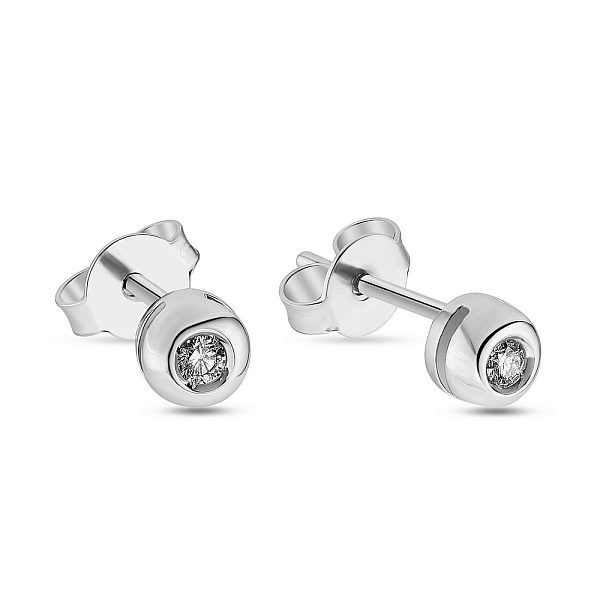 Золоті сережки пусети з діамантами (арт. С041027030б) – зображення 1