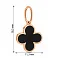 Золотой кулон Клевер с эмалью (арт. 441207еч) – изображение 3
