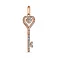Подвеска из красного золота Ключик с фианитами (арт. 422394) – изображение 1