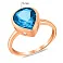 Золотое кольцо с голубым кварцем (арт. 153413) – изображение 2