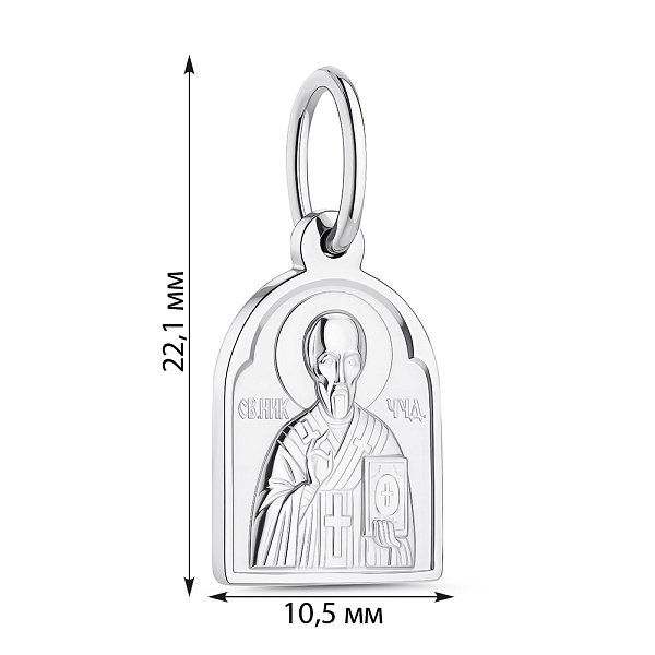 Срібна ладанка без каменів (арт. 7517/2-4163.0.2) – зображення 2