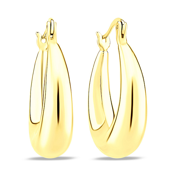 Серебряные серьги без камней (арт. 7502/9711/25ж) – изображение 1