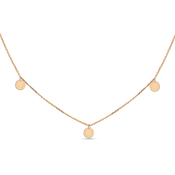 Кольє "Монети" з червоного золота з трьома підвісками (арт. 351558/6) – зображення 1