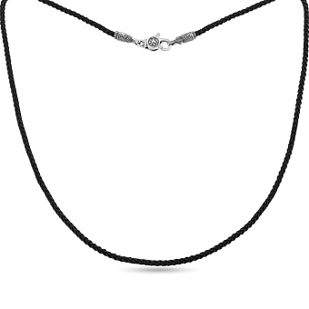 Ювелирный  шнурок с серебряным замком (арт. 7307/8001)