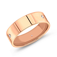 Кольцо из красного золота с фианитами (арт. 155204)