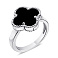 Серебряное кольцо с ониксом (арт. 7501/5280/15о) – изображение 1