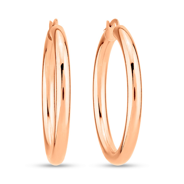 Серьги-кольца из красного золота (арт. 100945/35) – изображение 1