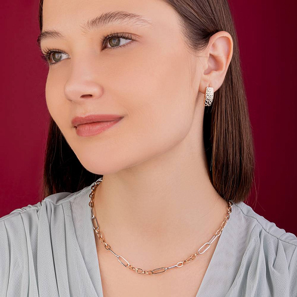 Кольє з червоного і білого золота (арт. 352467кб) – зображення 3