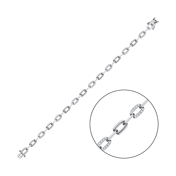 Браслет серебряный с фианитами (арт. 7509/3102) – изображение 1