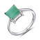 Серебряное кольцо с крупным изумрудом (арт. 7501/2193807Изм) – изображение 1