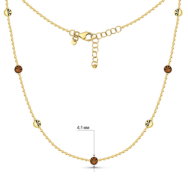 Колье из желтого золота Francelli (арт. 352919жкр) – изображение 4