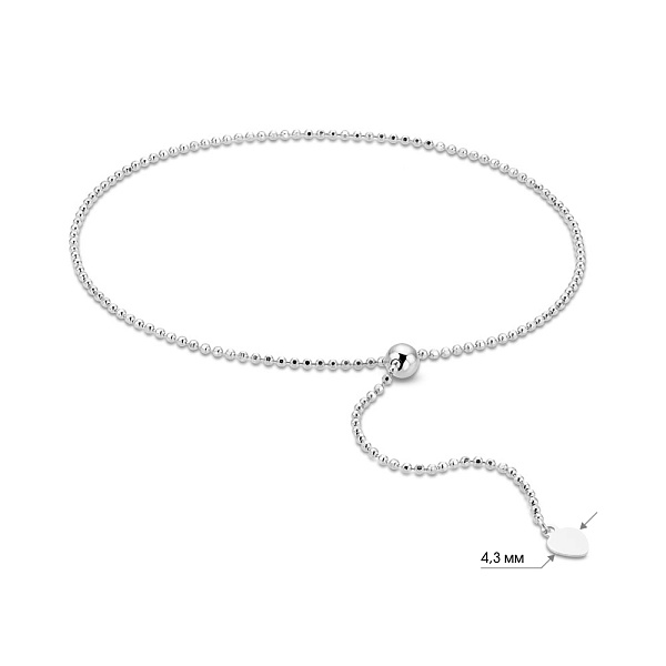 Браслет Fly з білого золота з підвіскою (арт. 326214б) – зображення 3