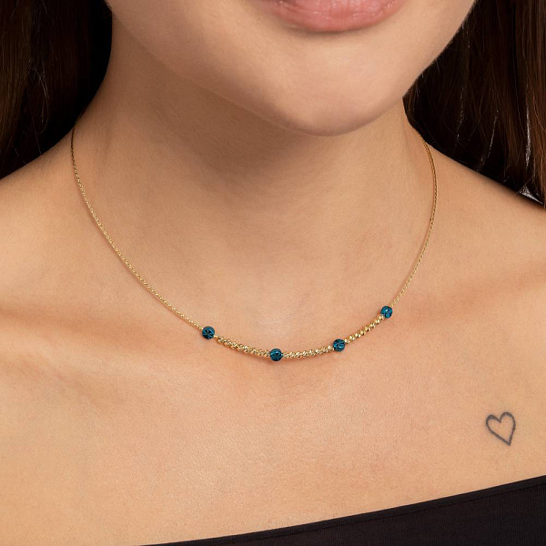 Золотое колье Francelli (арт. 352872жс) – изображение 2