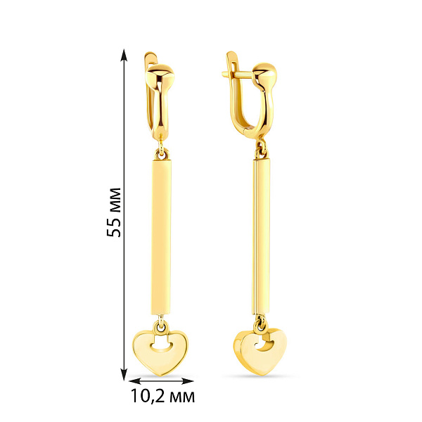 Золотые серьги с подвесками (арт. 105475ж) – изображение 2