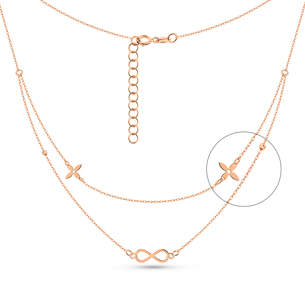 Кольє з червоного золота Нескінченність (арт. 352804) – зображення 1