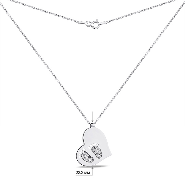 Серебряное колье Сердце (арт. 7507/544) – изображение 3