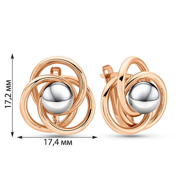 Золотые серьги без камней (арт. 111435кб) – изображение 2