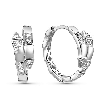 Золотые серьги с фианитами (арт. 1091587/20б)