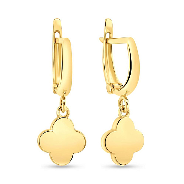 Серьги-подвески из желтого золота (арт. 108670/9ж) – изображение 1