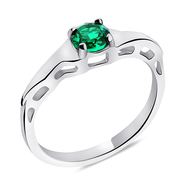 Кольцо из серебра с изумрудом (арт. 7501/573Измкп) – изображение 1