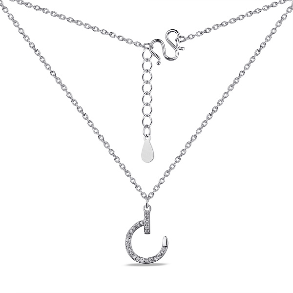 Колье серебряное Гвоздь с фианитами (арт. 7507/1971) – изображение 2