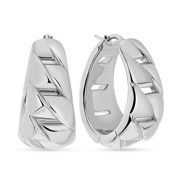 Сережки кольца Francelli из белого золота (арт. е108245/30б) – изображение 1