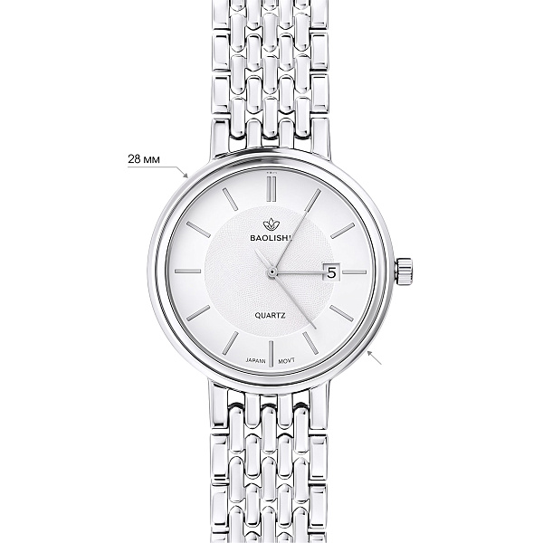 Серебряные часы с кварцевым механизмом (арт. 7526/340б) – изображение 3