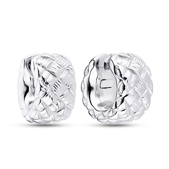 Фото Серьги-конго Francelli из белого золота (арт. 102634б)