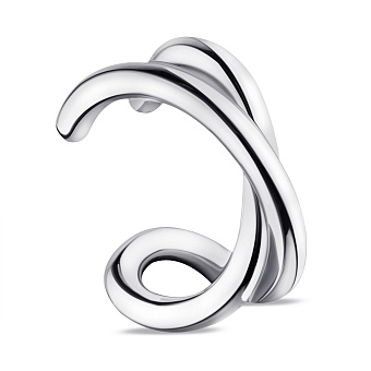 Серебряная серьга-каффа без камней (арт. 7502/С2/1260я)