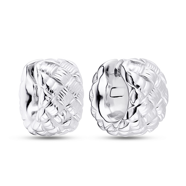 Серьги-конго Francelli из белого золота (арт. 102634б) – изображение 1