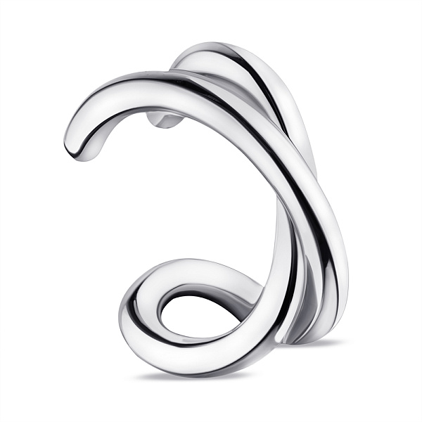 Серебряная серьга-каффа без камней (арт. 7502/С2/1260я) – изображение 1