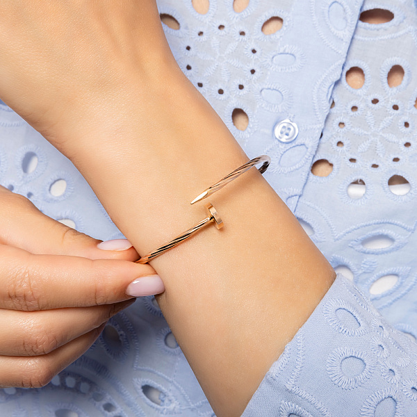 Браслет золотий "Цвях" без каменів (арт. 325276) – зображення 2