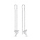 Серебряные серьги-протяжки с фианитами (арт. 7502/10359) – изображение 1