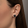 Серьги из белого золота с ониксом (арт. 104811/10бо) – изображение 2