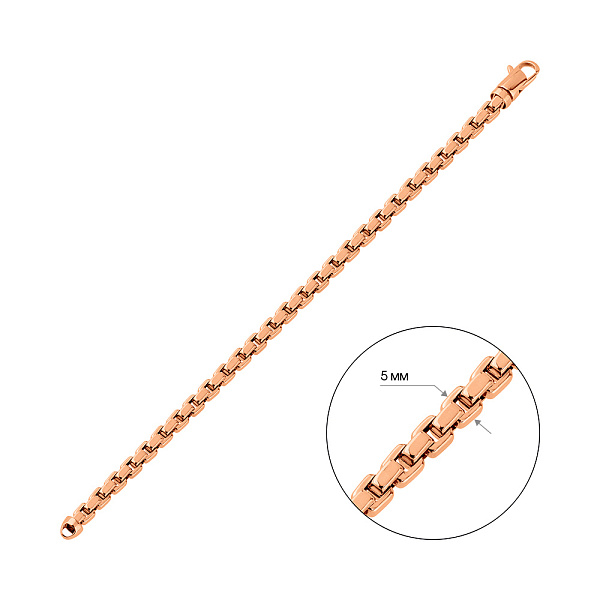 Золотой цепочный браслет плетения Якорное фантазийное (арт. 326566) – изображение 2