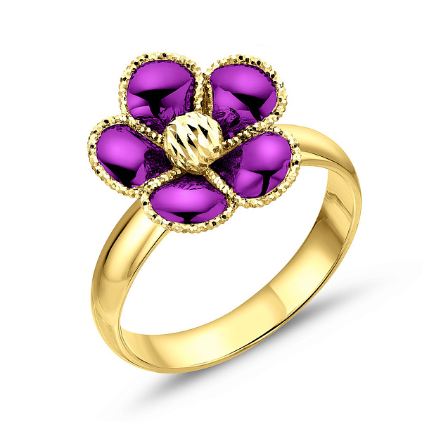 Золота каблучка Francelli Квітка (арт. 155719жф) – зображення 1