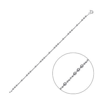 Срібний ланцюговий браслет на руку плетіння Гольф фантазійний (арт. 7509/1641)