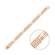 Браслет из красного и белого золота (арт. 3261214кб)