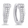 Серебряные серьги Гвоздь с фианитами (арт. 7502/9702/15) – изображение 1