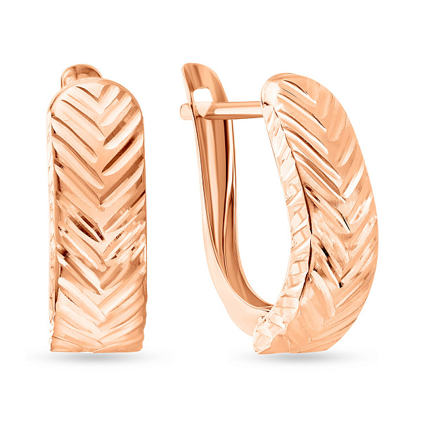 Золотые серьги без камней (арт. 121302) – изображение 1