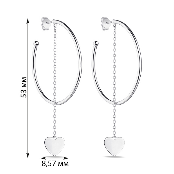 Сережки-пусети зі срібла Trendy Style (арт. 7518/5726) – зображення 2