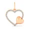 Золота підвіска Сердечко з фіанітами (арт. 440963) – зображення 1